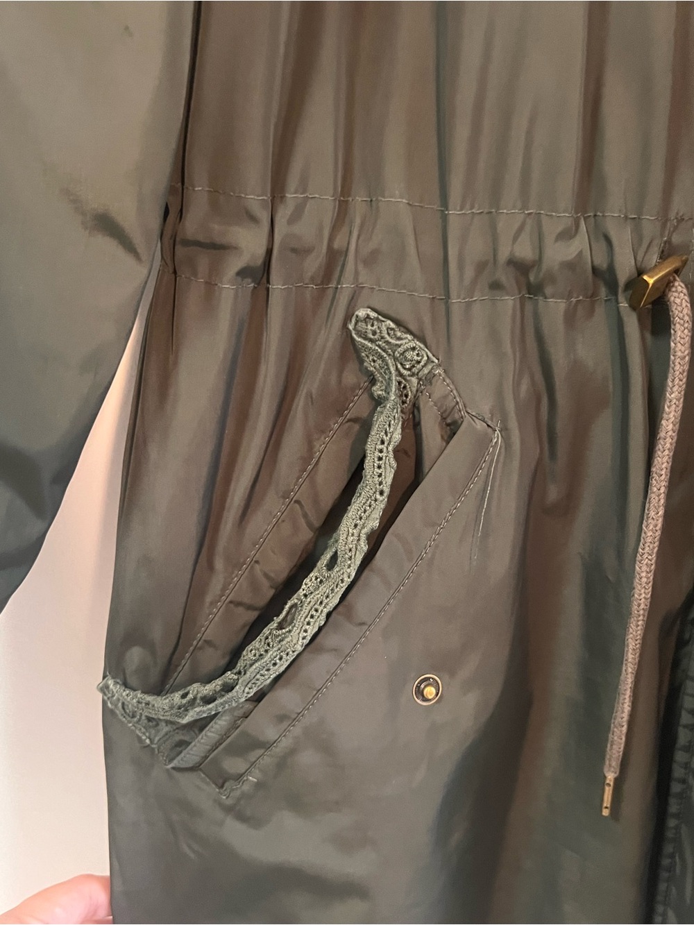 Betsey Johnson Olive Green Utility Coat - Picture 4 of 8